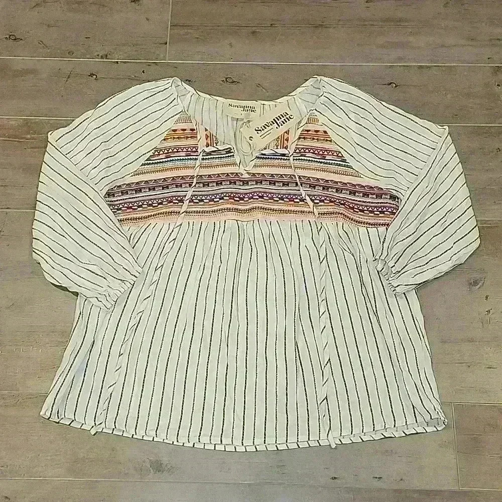 Cute Savanna Jane Embroidered Shirt In Fun Colors